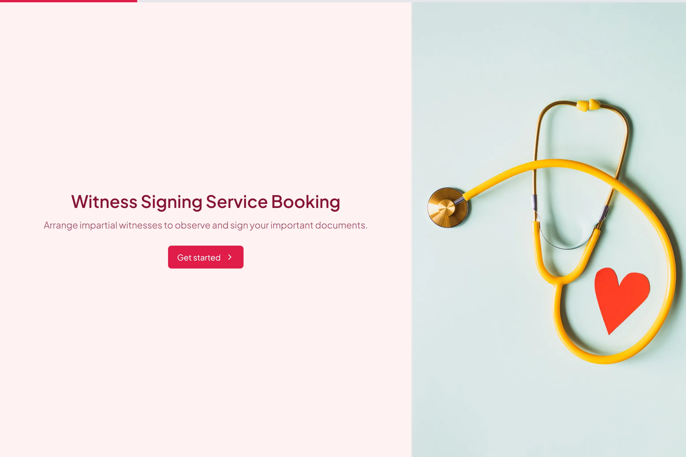 Witness Signing Service Booking template preview