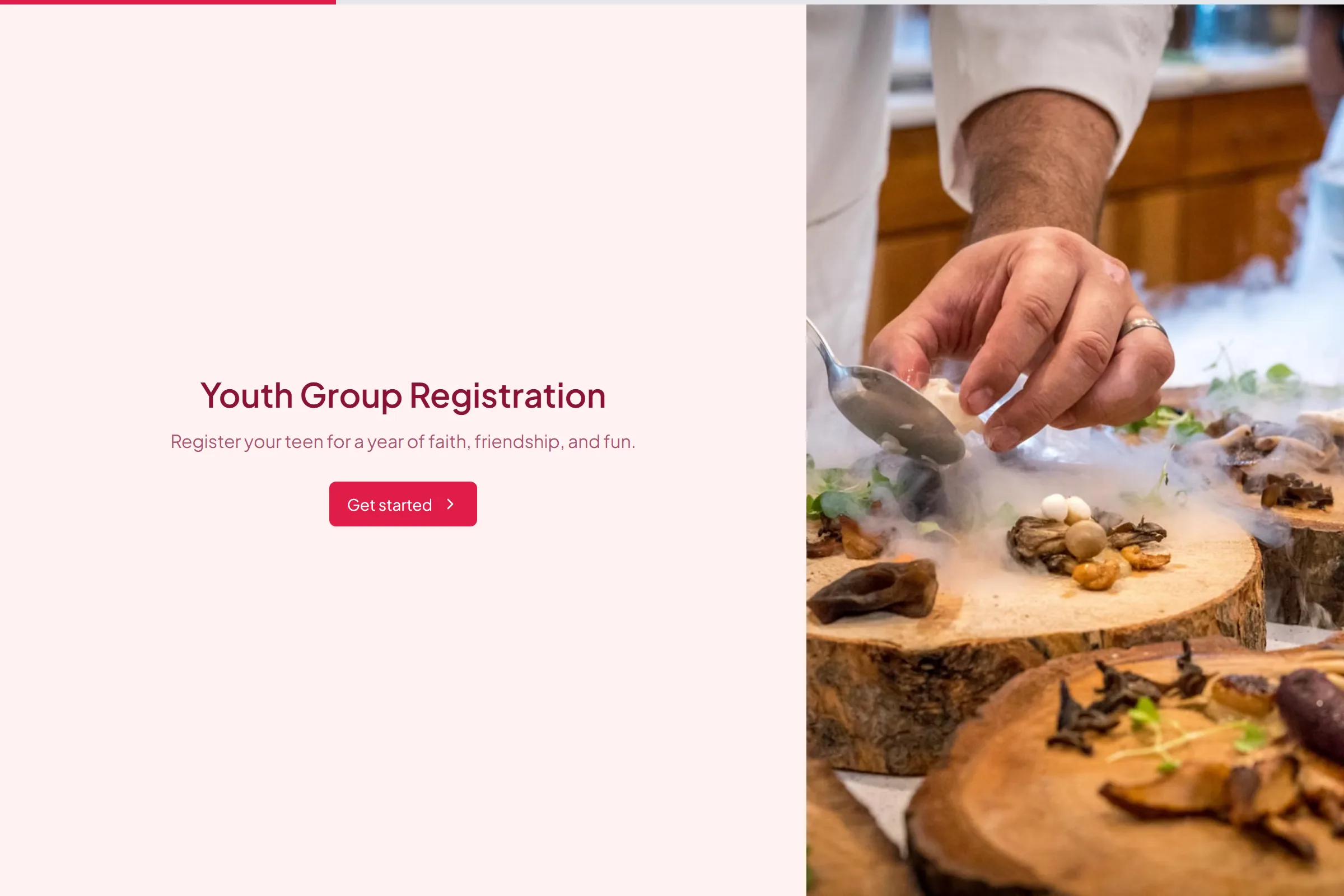 Youth Group Registration template preview