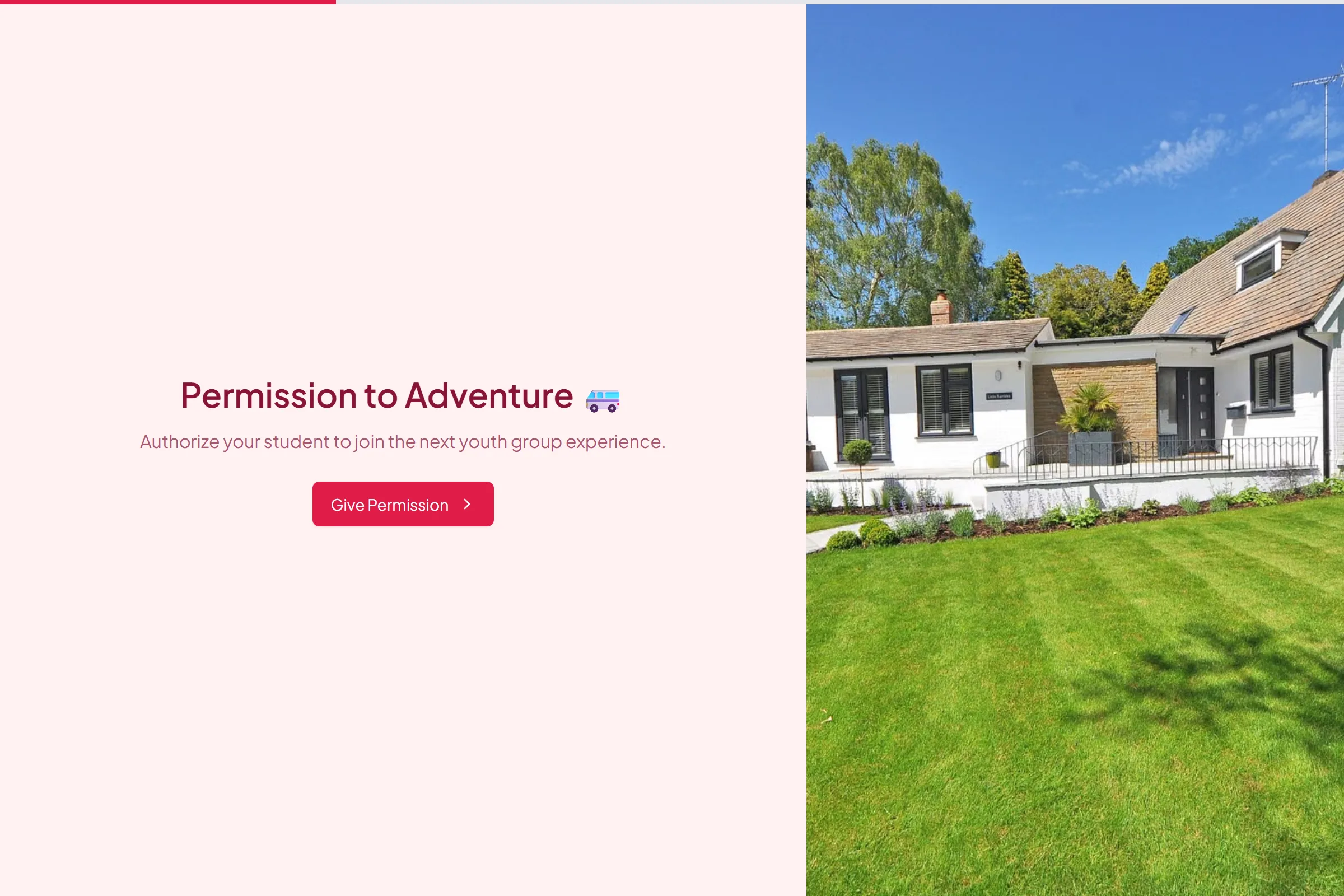 Youth Group Permission template preview