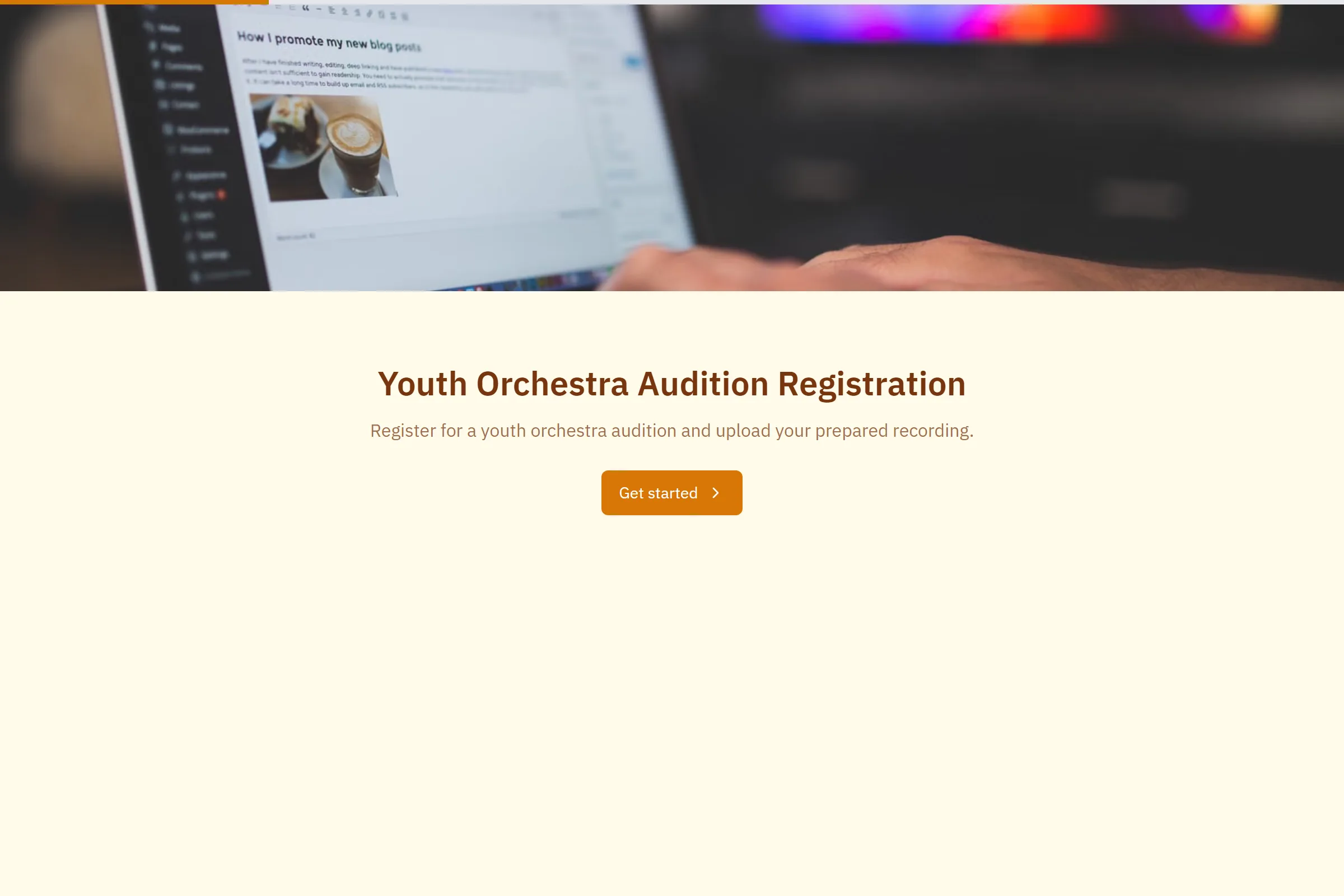 Youth Orchestra Audition Registration preview